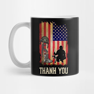 Thank You! Flag Veterans Day Memorial Day Partiotic Military Mug